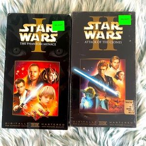 Star Wars1 The Phantom Menace and Star Wars2 Attack of the Clones (Unopened)VHS